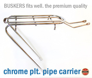 Chrome Pipe Carrier  Rear Carrier  Buskers