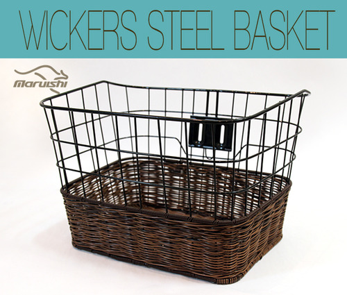 Wickers Steel Basket  Rattan Black(라탄블랙)  Classic Bicycle Basket
